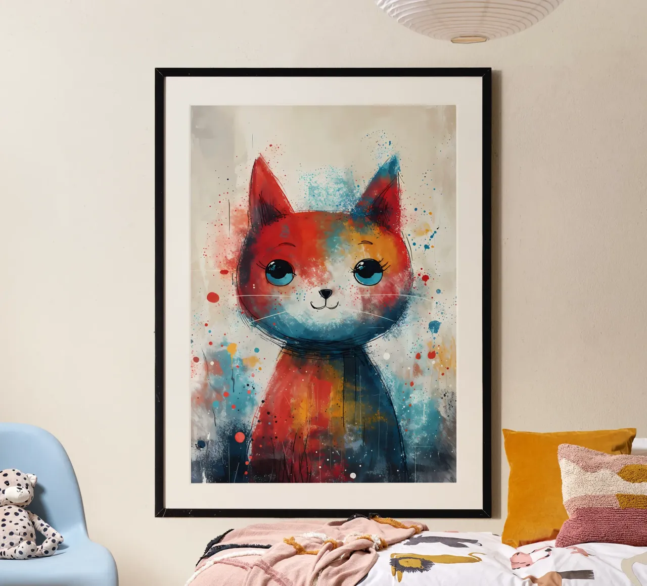 Sprazzi di fantasia poster con telaio in legno da Manh beo