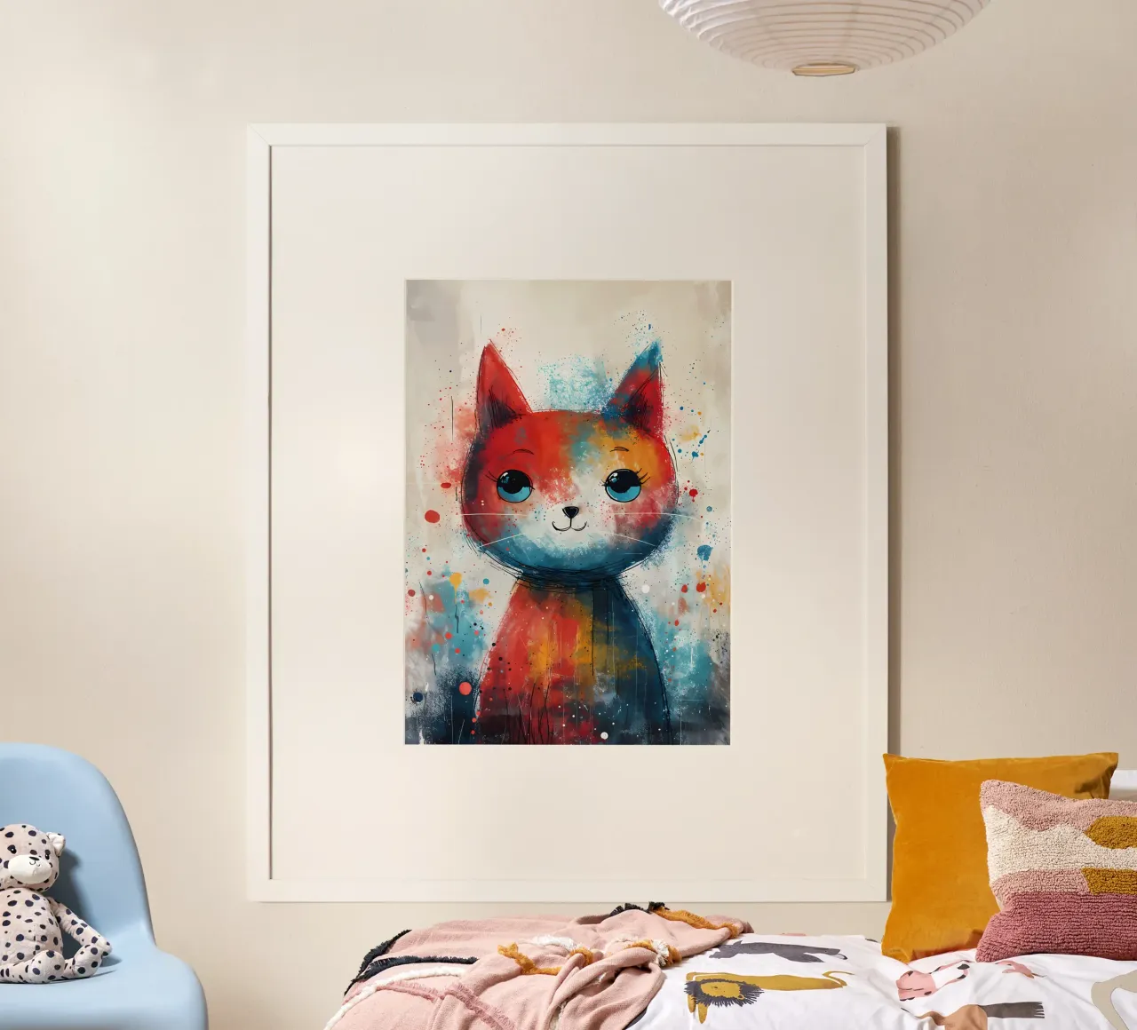 Sprazzi di fantasia poster con telaio in legno da Manh beo
