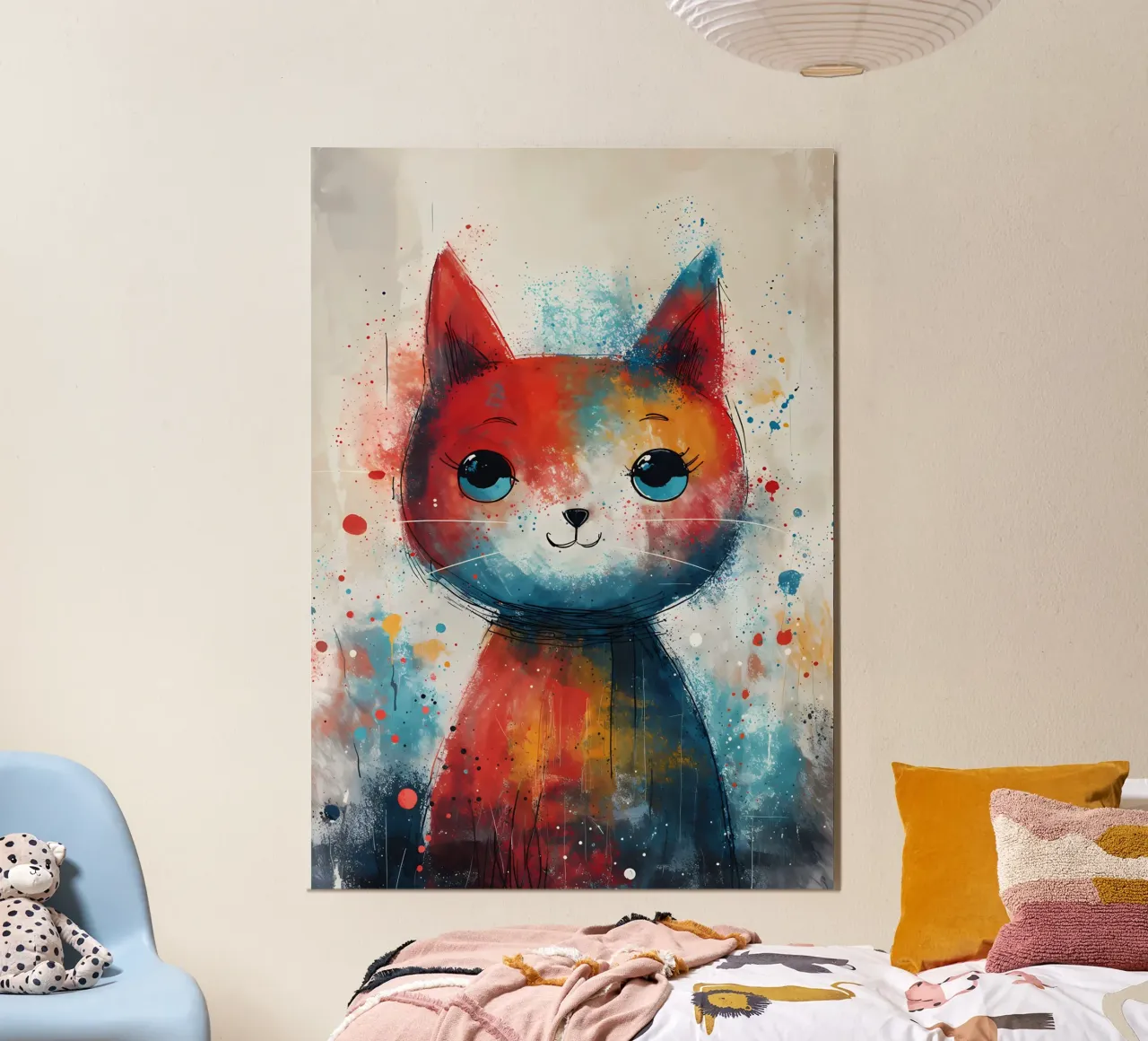 Sprazzi di fantasia poster con telaio in legno da Manh beo