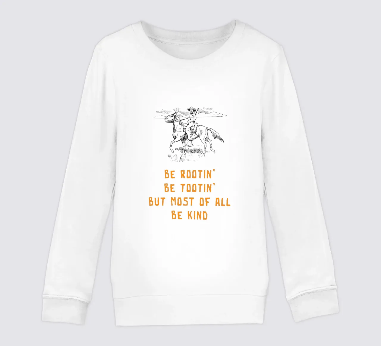 Be Rootin Be Tootin But Most of all Be Kind sudadera para niño de Vintagrafica