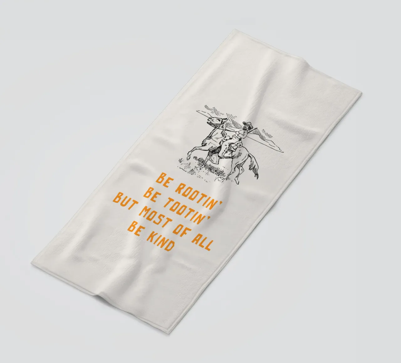 Be Rootin Be Tootin But Most of all Be Kind toalla de playa de Vintagrafica