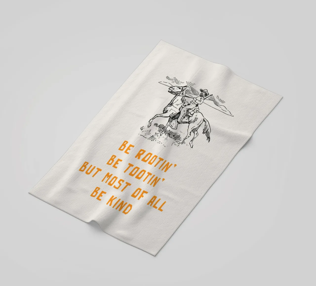 Be Rootin Be Tootin But Most of all Be Kind toalla de playa de Vintagrafica