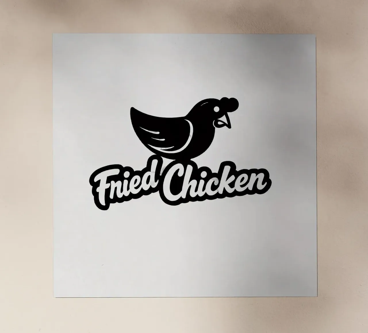 Un design giocoso con il personaggio di un pollo dei cartoni animati pellicola backlit da DesignDoodle