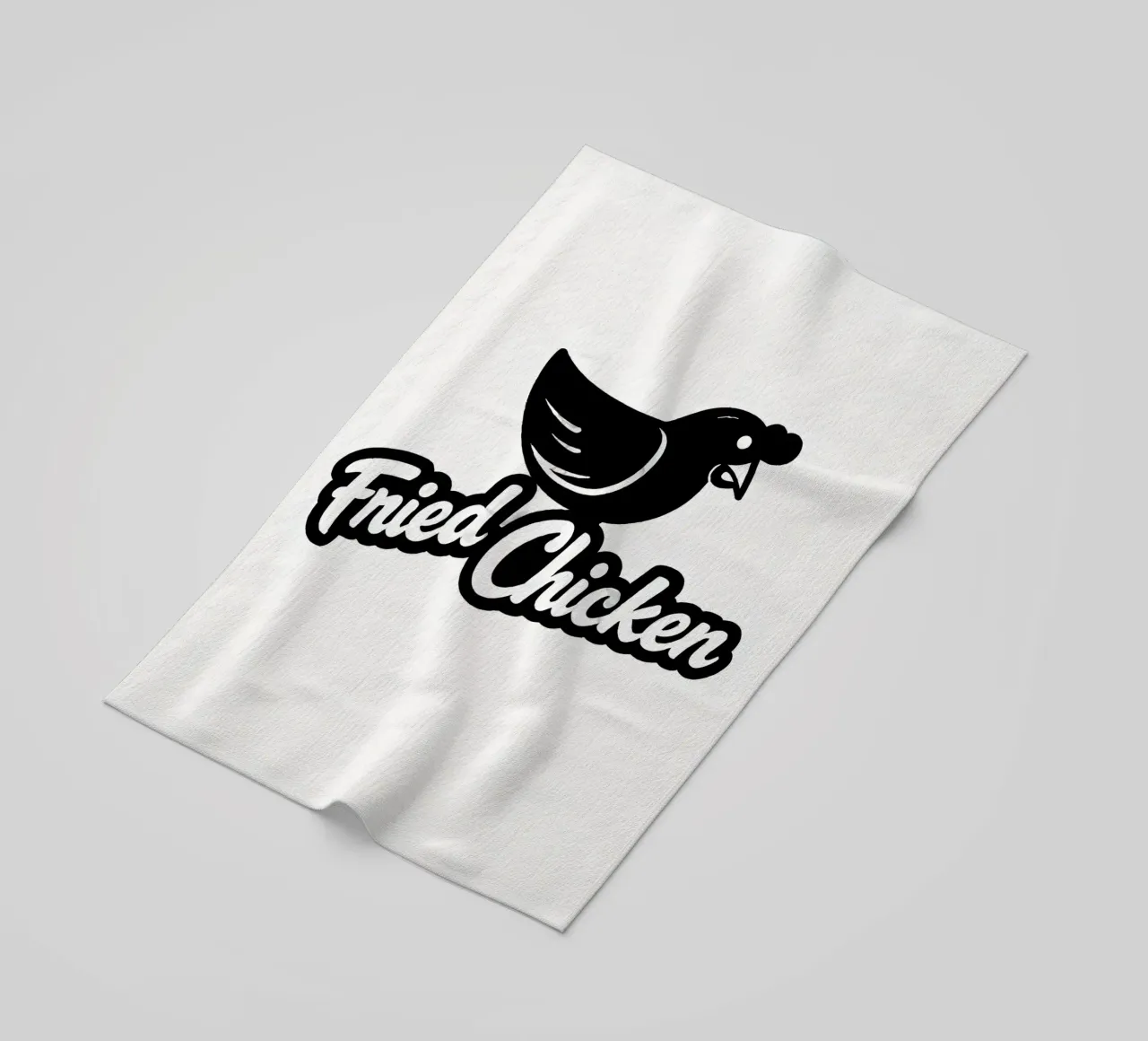 Un design giocoso con il personaggio di un pollo dei cartoni animati telo mare da DesignDoodle