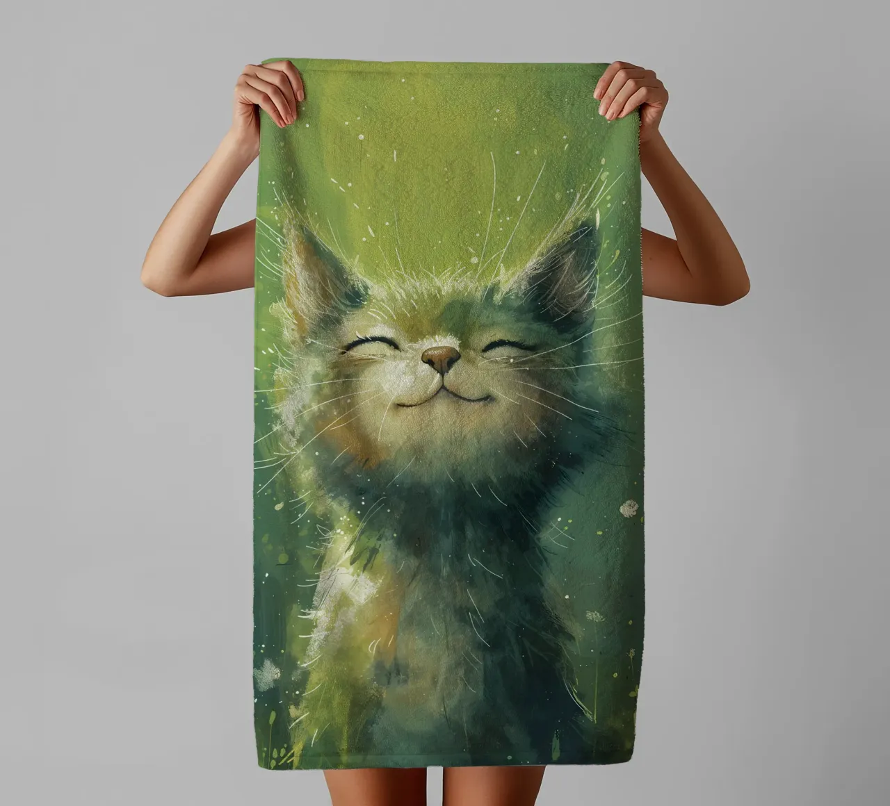 Gatto Sunbeam Bliss asciugamano da bagno da Manh beo