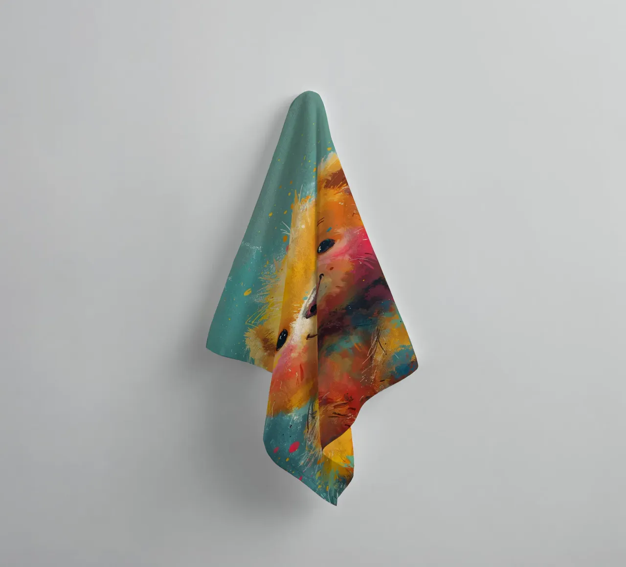 Sunburst Bear Smile towel by Manh beo