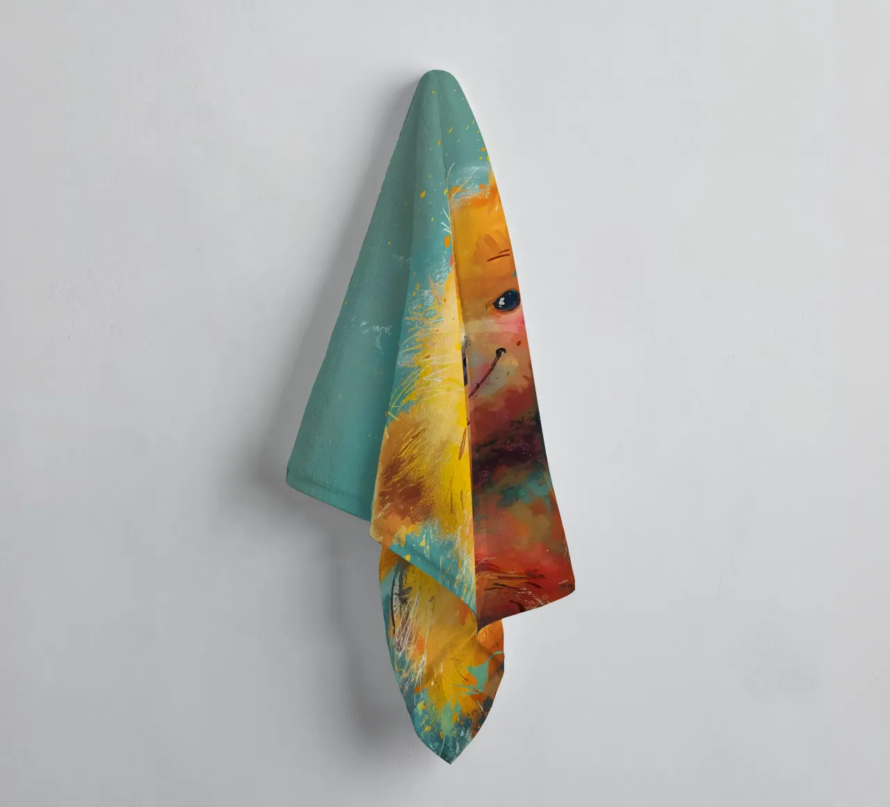 Sunburst Bear Smile towel by Manh beo