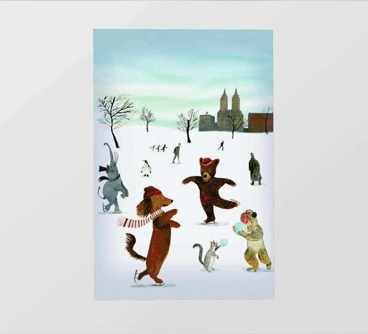 Skaters pellicola backlit da Ellen Weinstein