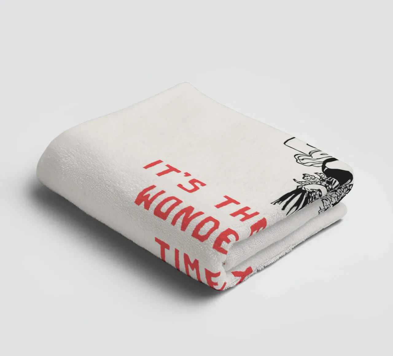 It's the Most Wonderful Time of the Year towel by Vintagrafica