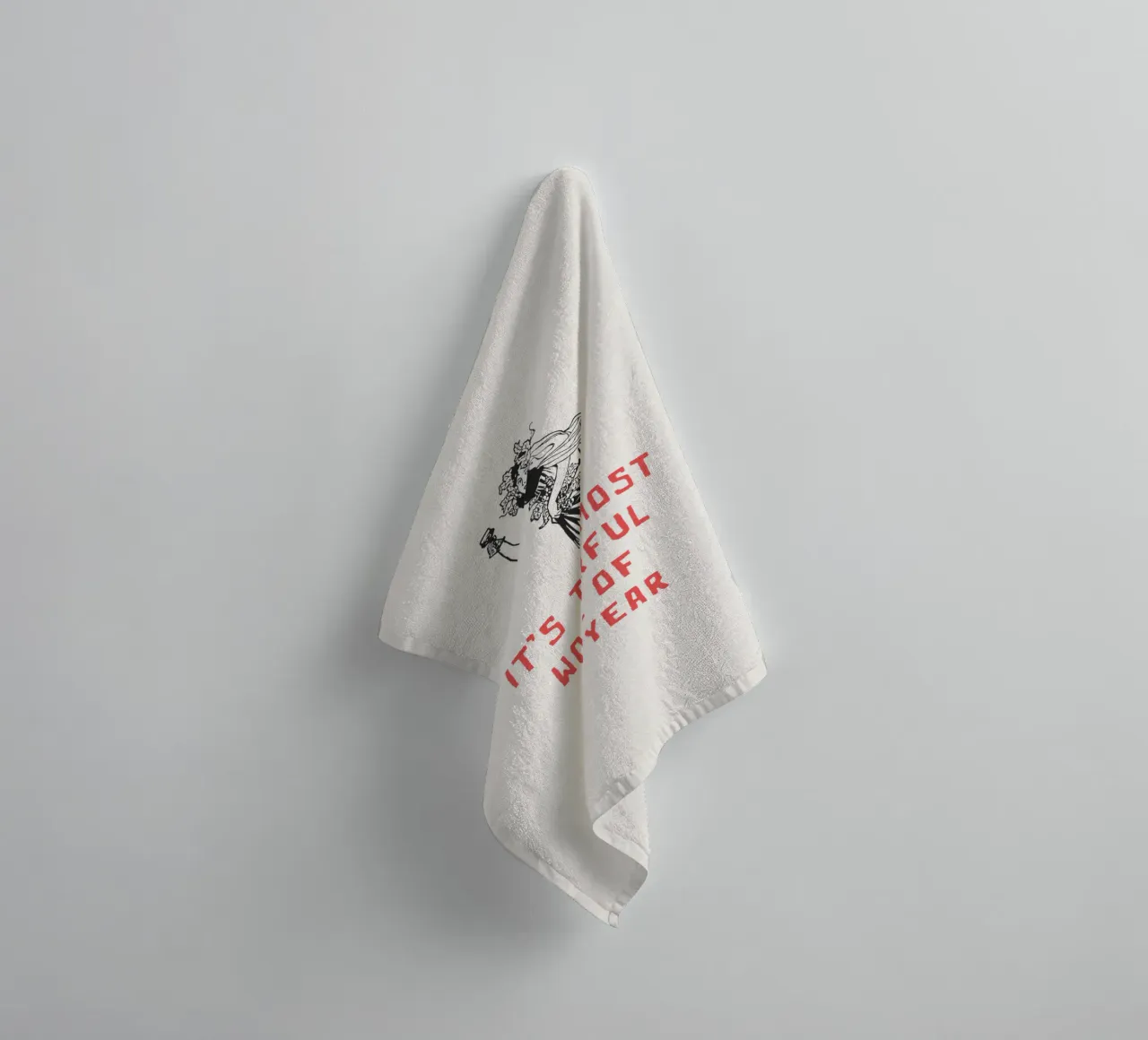 It's the Most Wonderful Time of the Year towel by Vintagrafica