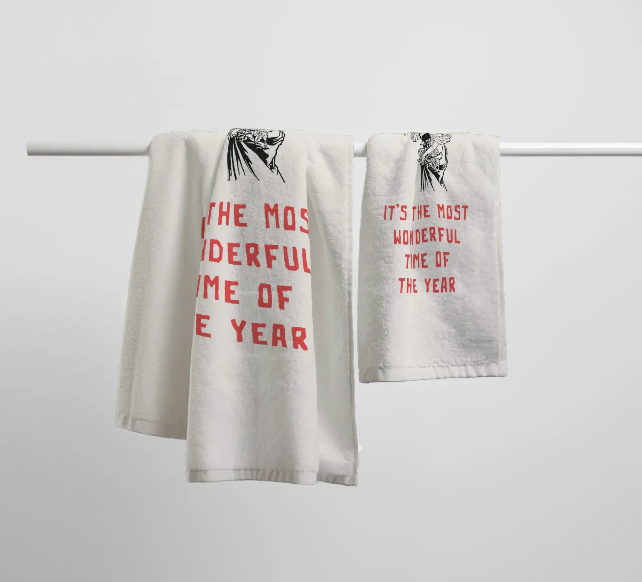 It's the Most Wonderful Time of the Year towel by Vintagrafica