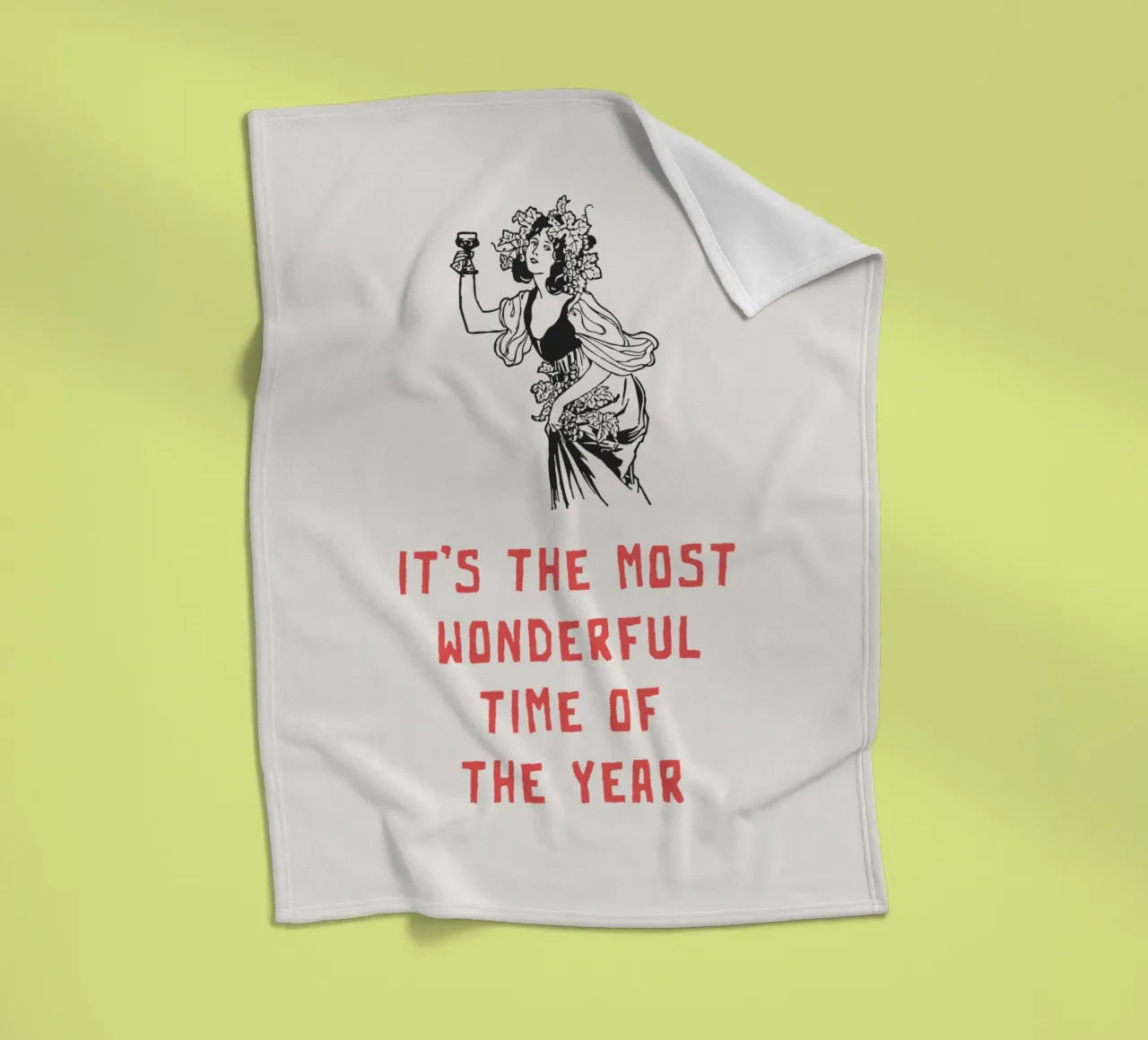 It's the Most Wonderful Time of the Year fleece blanket by Vintagrafica