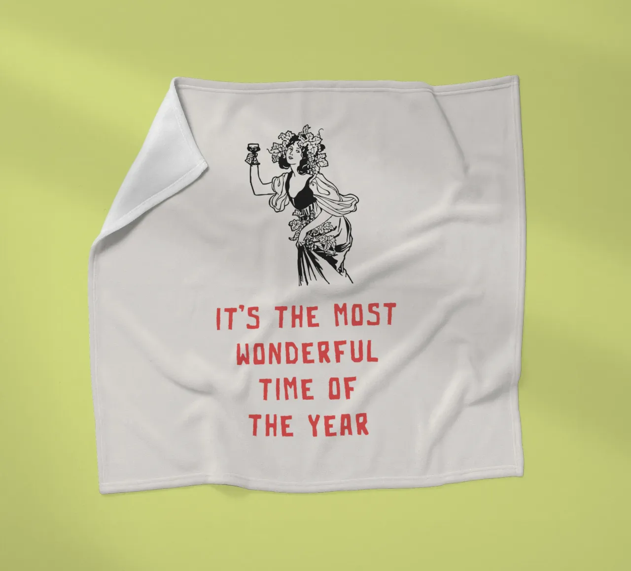 It's the Most Wonderful Time of the Year fleece blanket by Vintagrafica