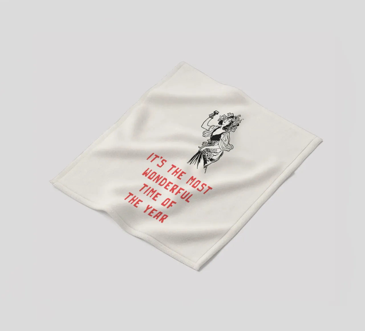It's the Most Wonderful Time of the Year fleece blanket by Vintagrafica