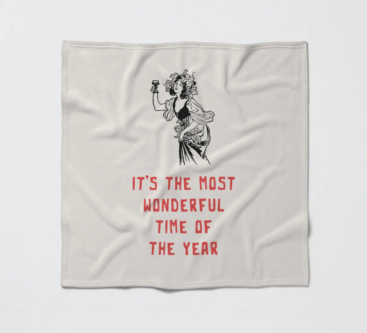 It's the Most Wonderful Time of the Year fleece blanket by Vintagrafica