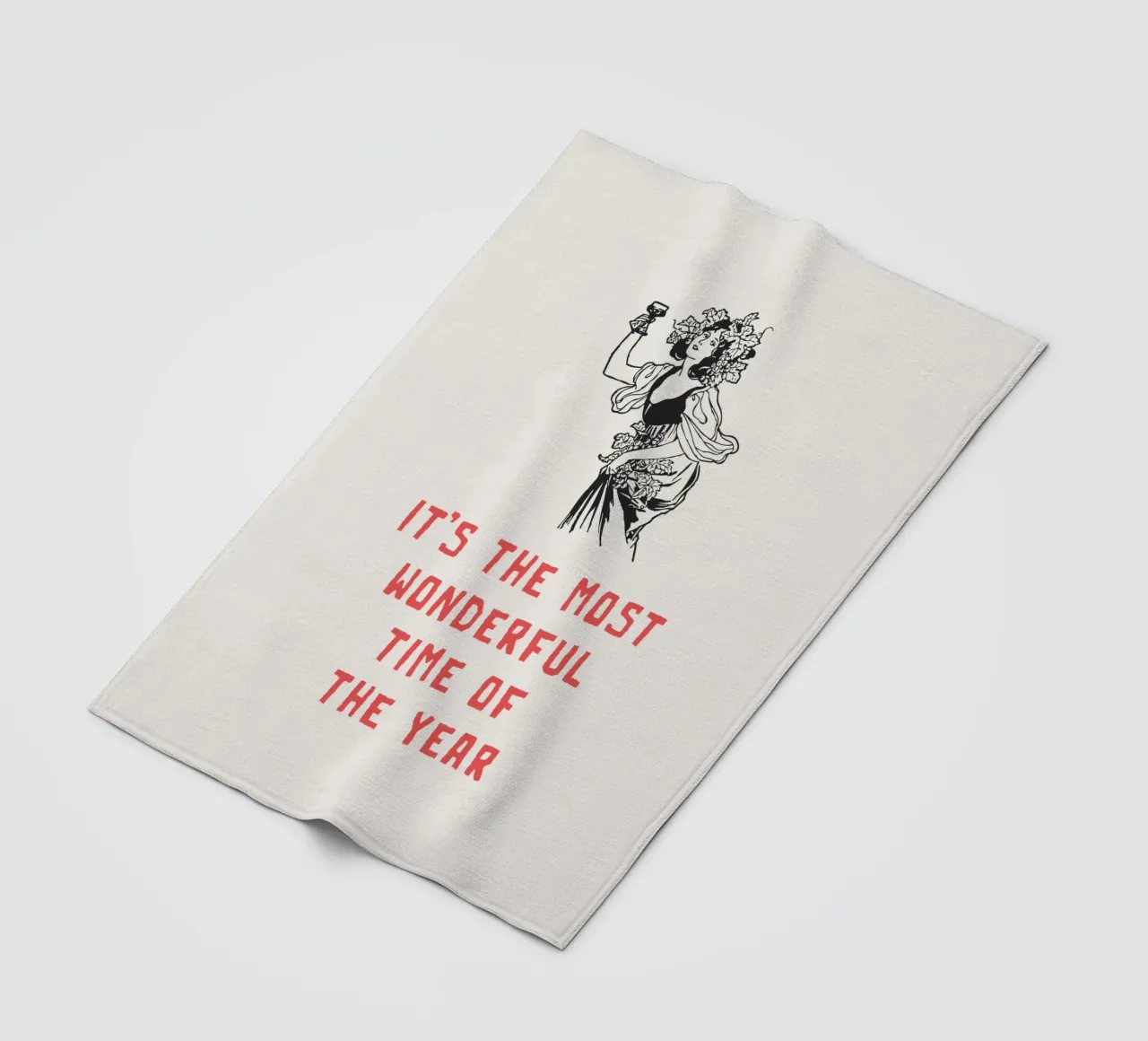 It's the Most Wonderful Time of the Year fleece blanket by Vintagrafica