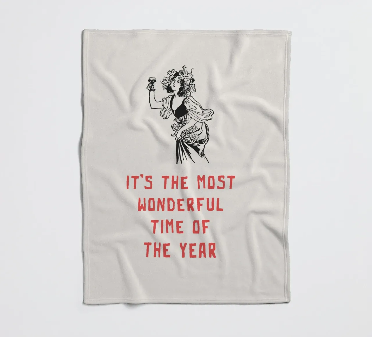 It's the Most Wonderful Time of the Year fleece blanket by Vintagrafica