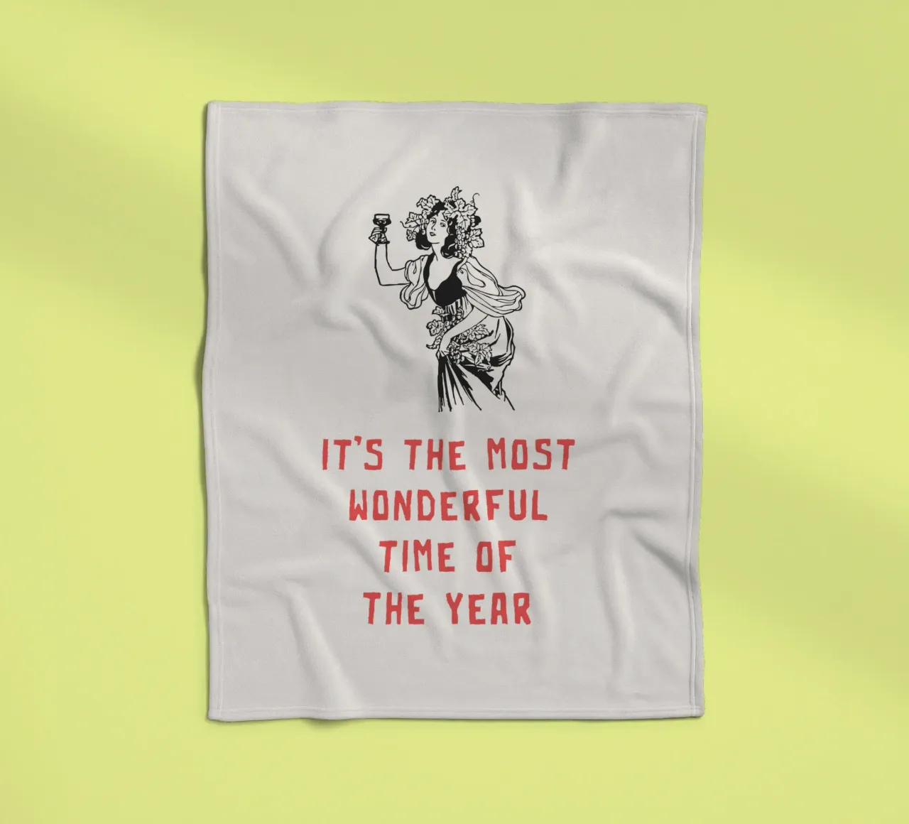 It's the Most Wonderful Time of the Year fleece blanket by Vintagrafica