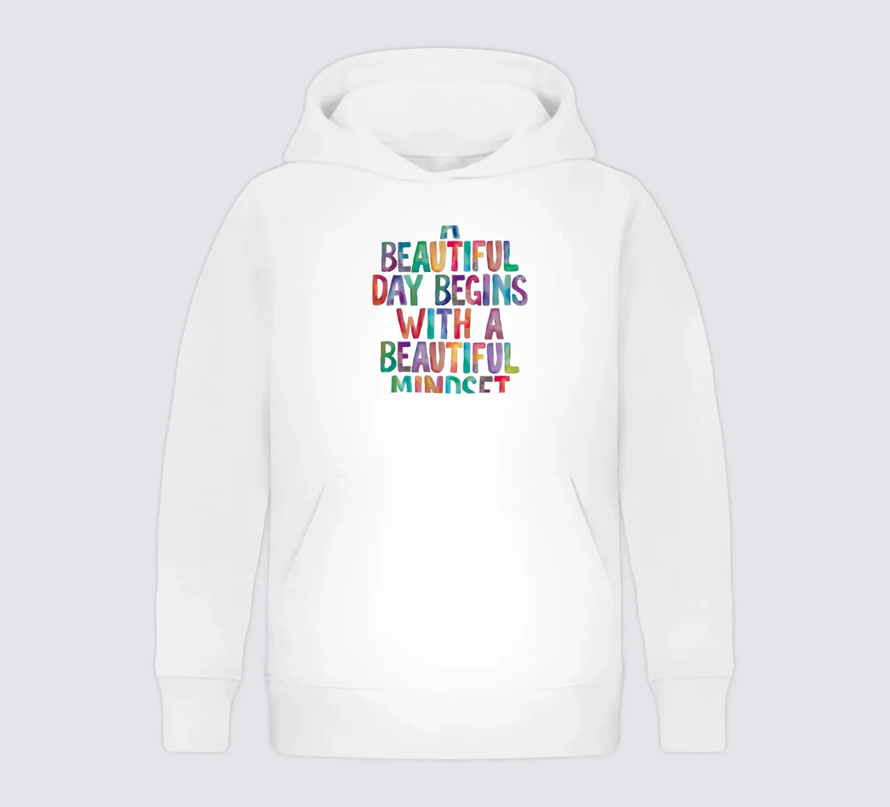 Un buen día comienza con una buena mentalidad Tipo arco iris sudadera con capucha para niño de THE MOTIVATED TYPE