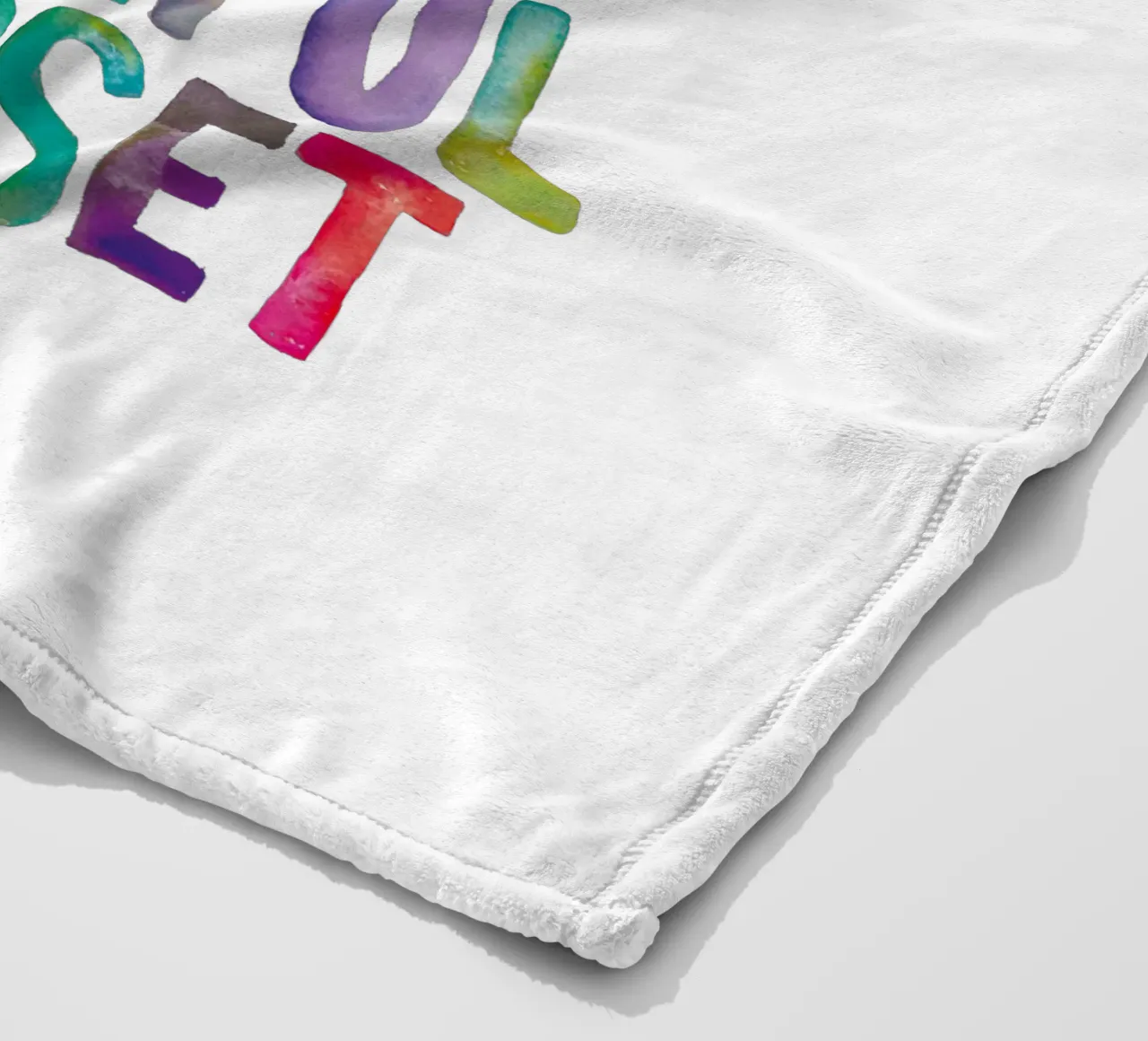 Een mooie dag begint met een mooie instelling Regenboogtype fleecedeken van THE MOTIVATED TYPE