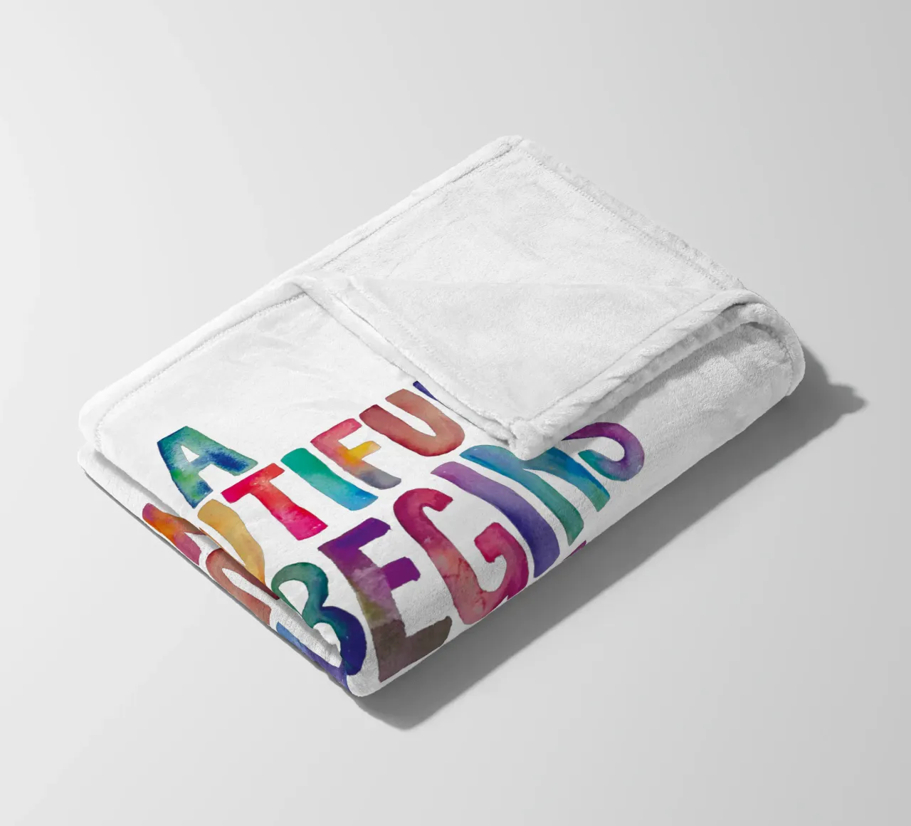 Een mooie dag begint met een mooie instelling Regenboogtype fleecedeken van THE MOTIVATED TYPE