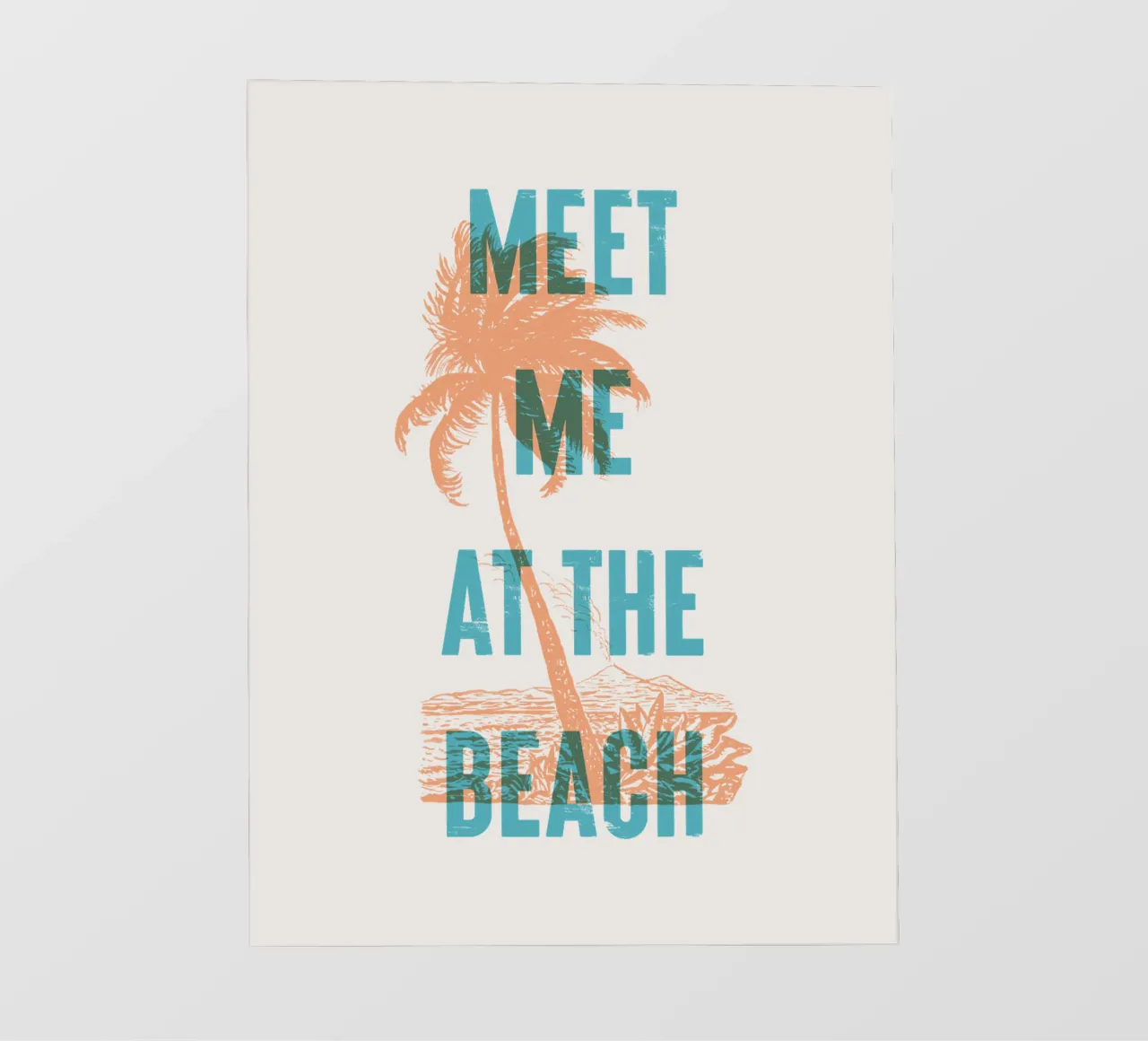 Incontriamoci in spiaggia telo in pvc da Vintagrafica