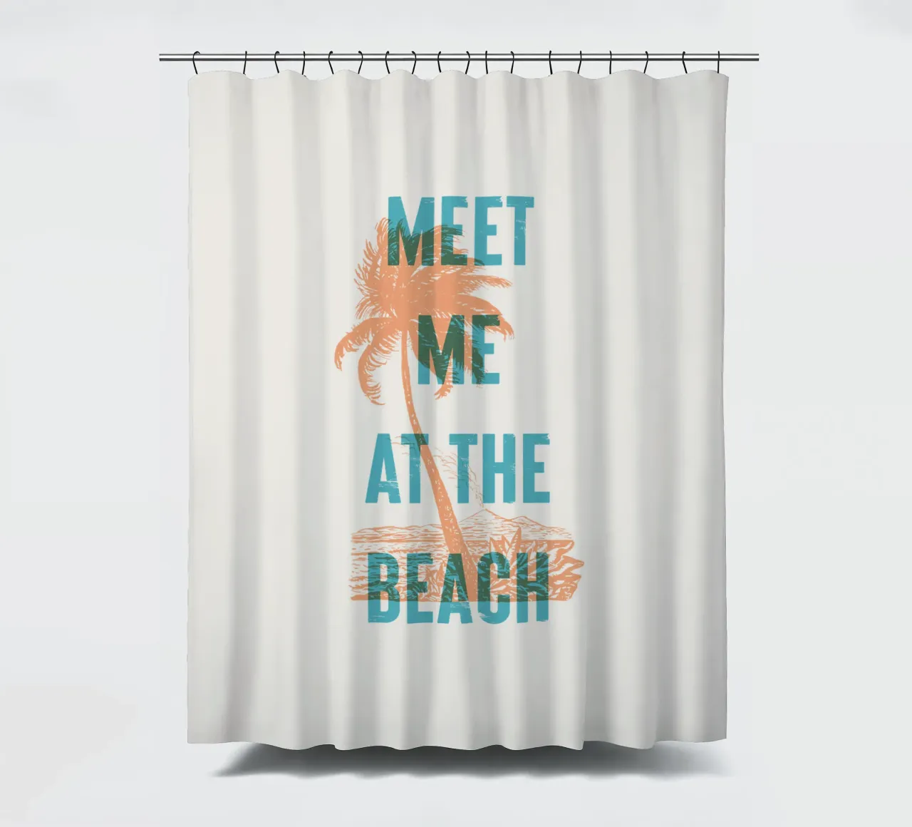 Incontriamoci in spiaggia tenda da doccia da Vintagrafica
