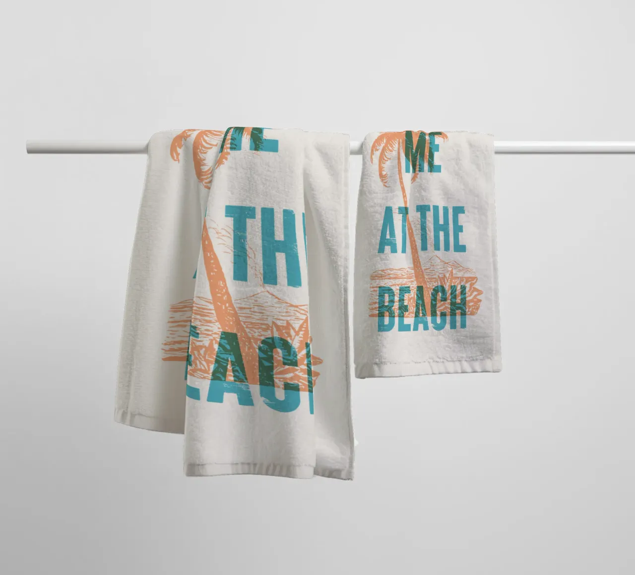 Incontriamoci in spiaggia asciugamano da bagno da Vintagrafica