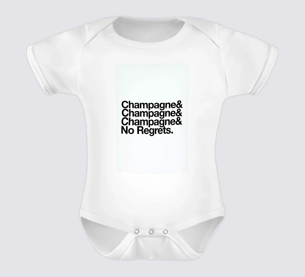 Champagne & Regrets body neonato maniche corte da Studio One