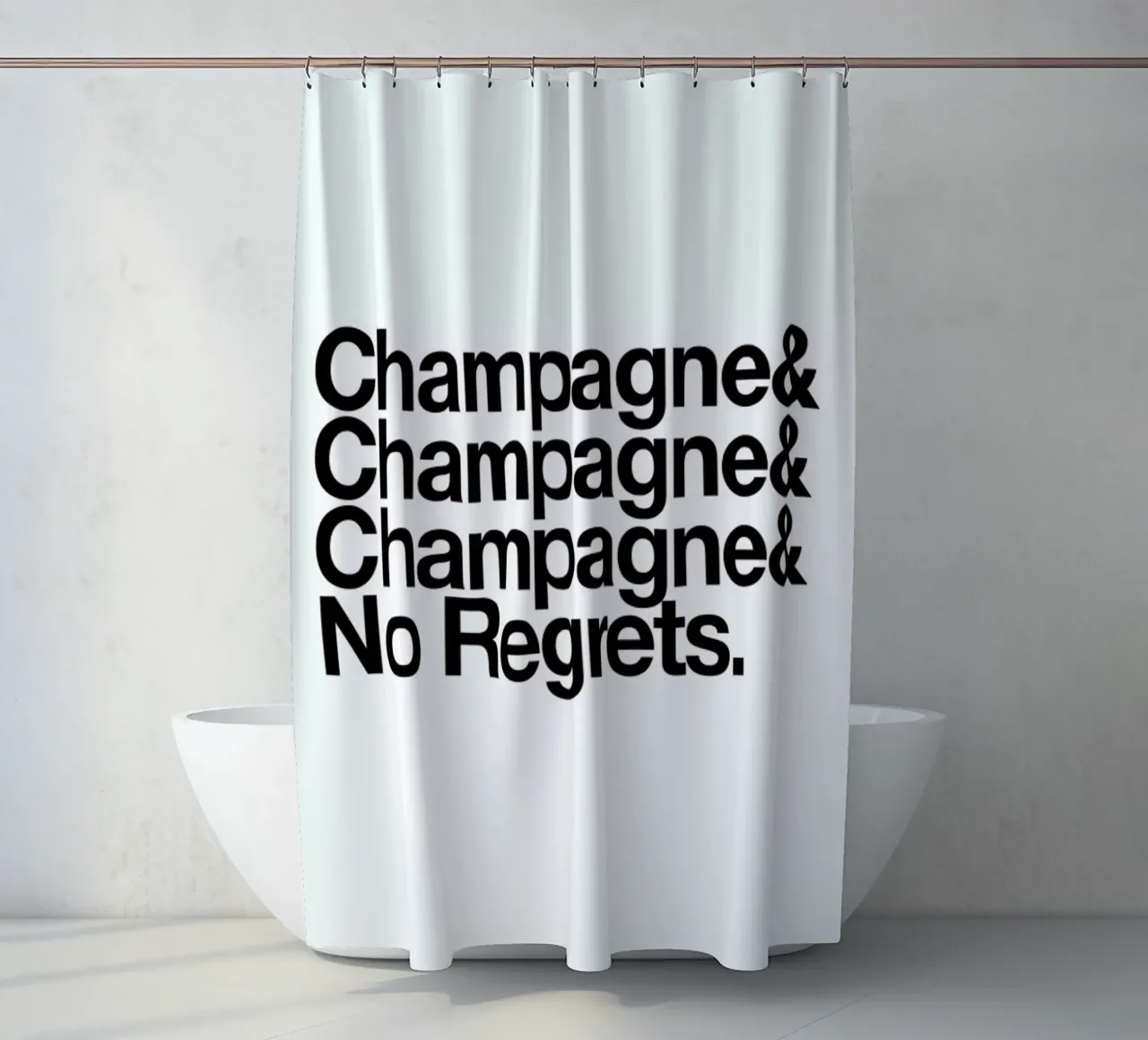Champagne & Regrets tenda da doccia da Studio One