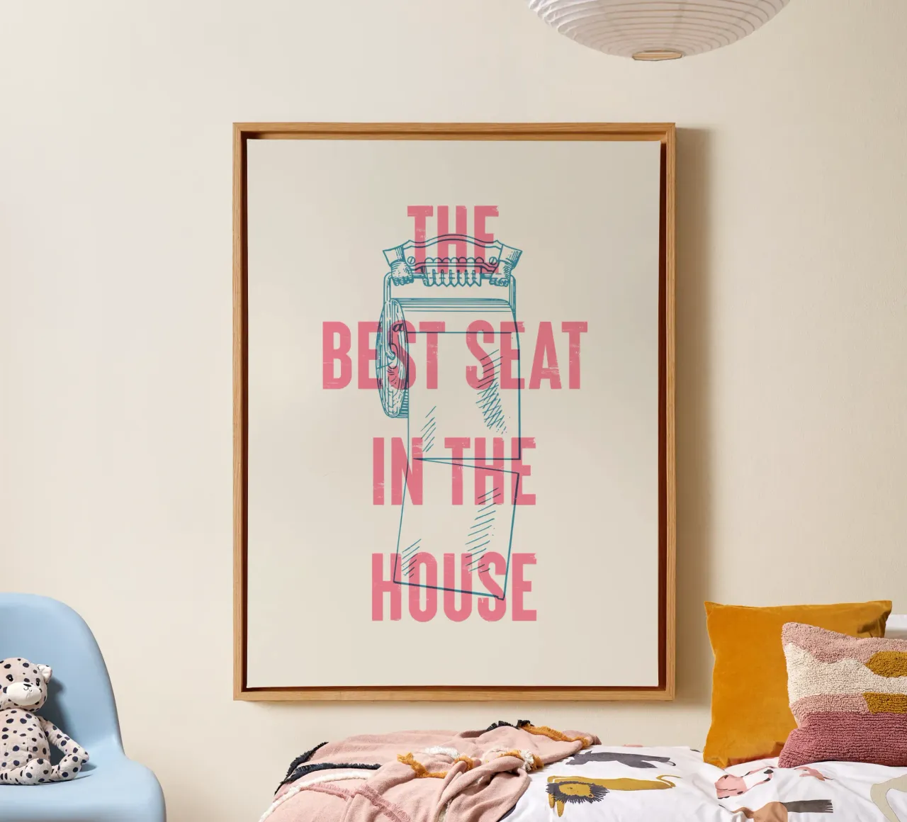 The Best Seat in the House canvas with Floater frame by Vintagrafica