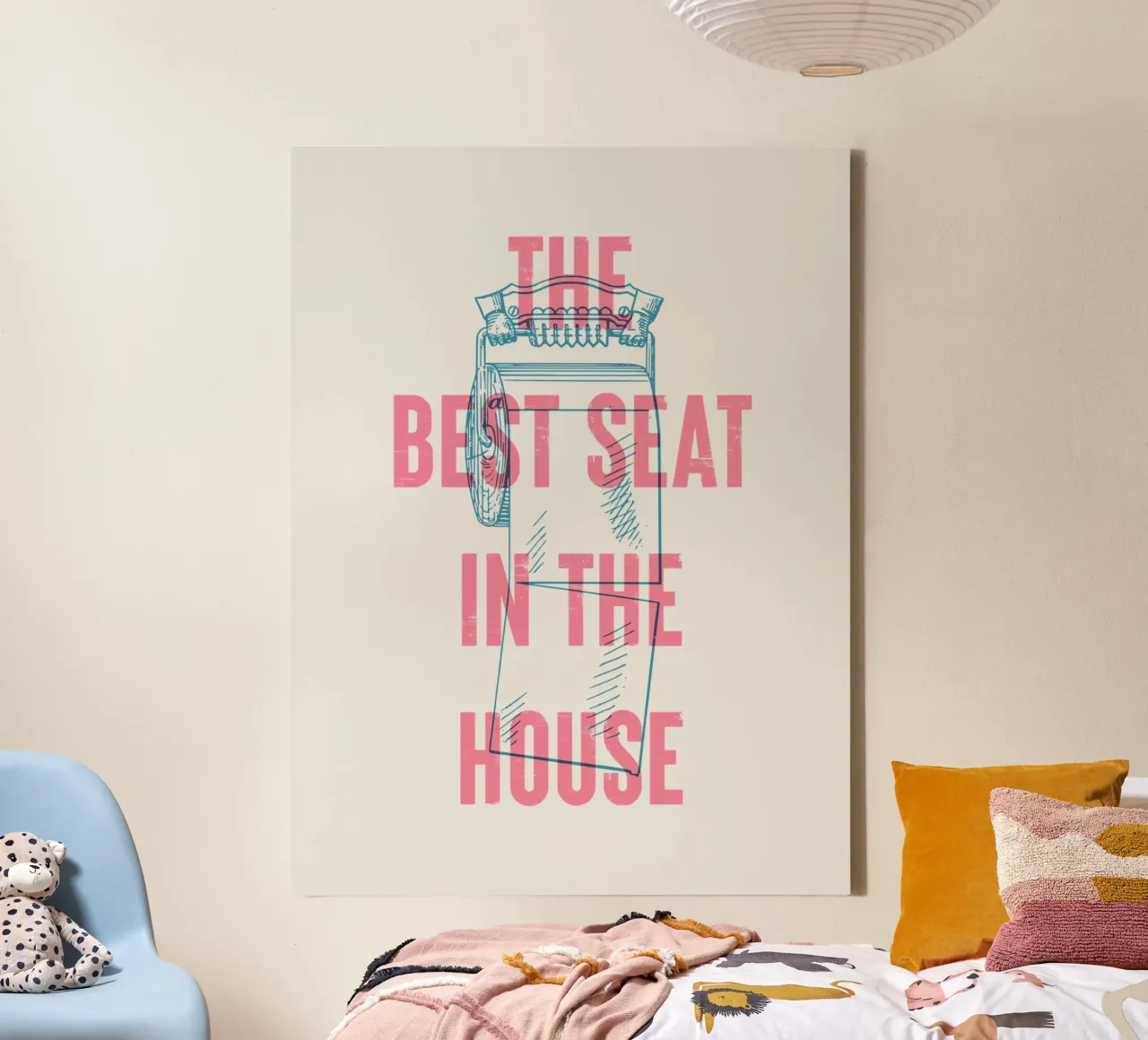 The Best Seat in the House canvas with Floater frame by Vintagrafica