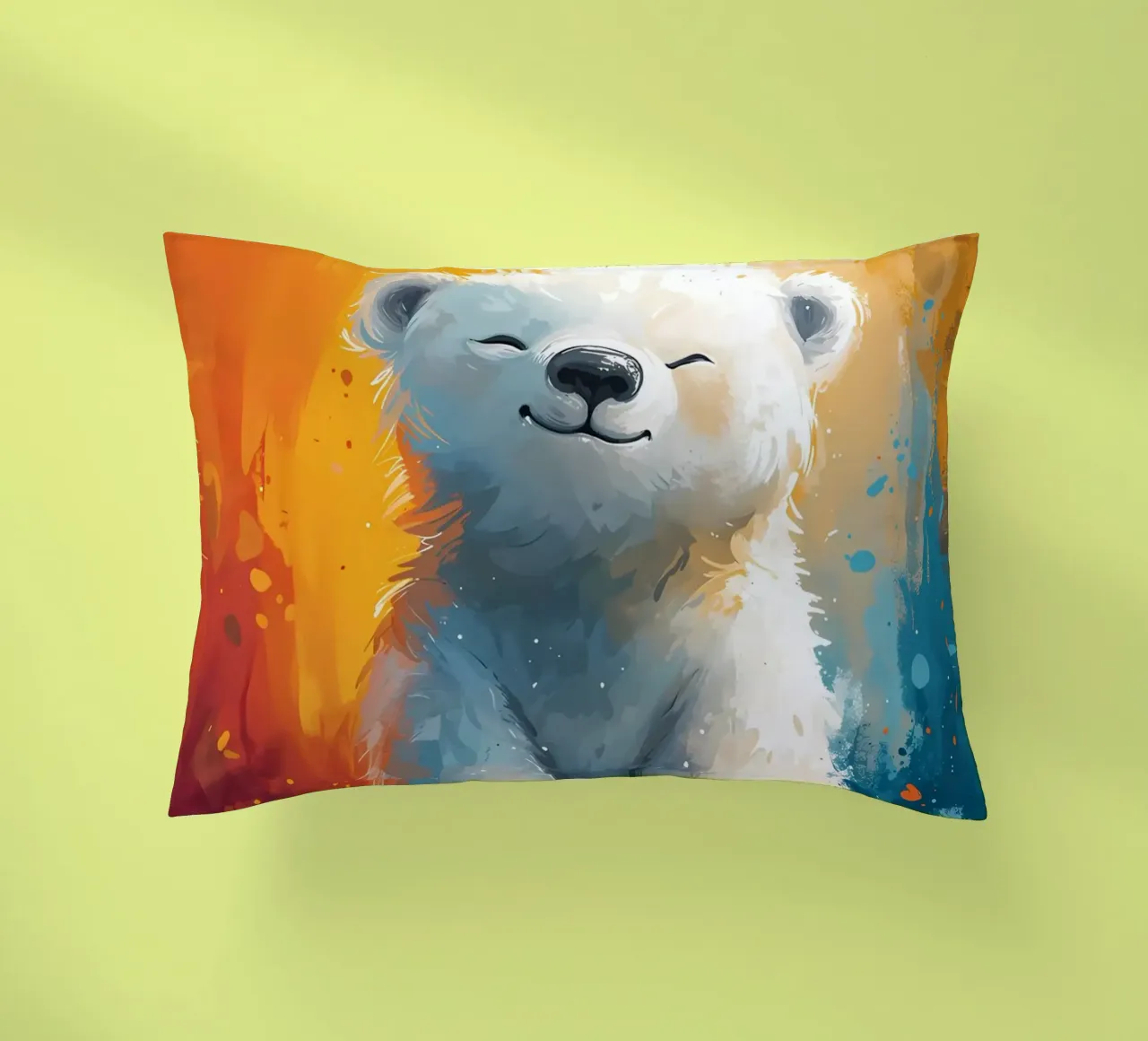 Sonniges Polar-Glück Kissen von Manh beo