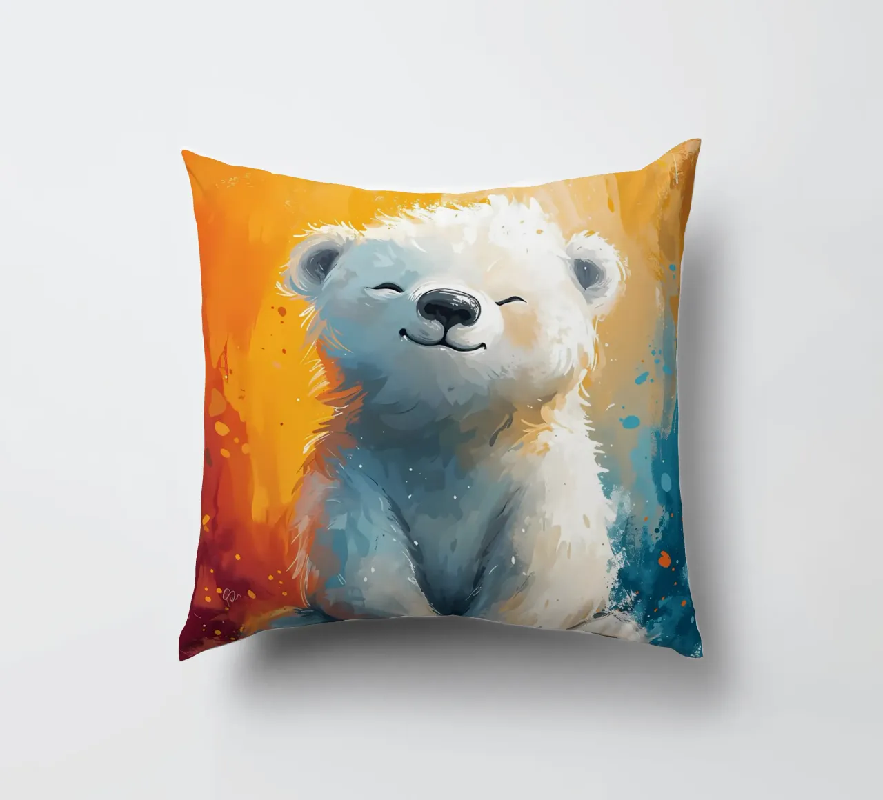 Sonniges Polar-Glück Kissen von Manh beo