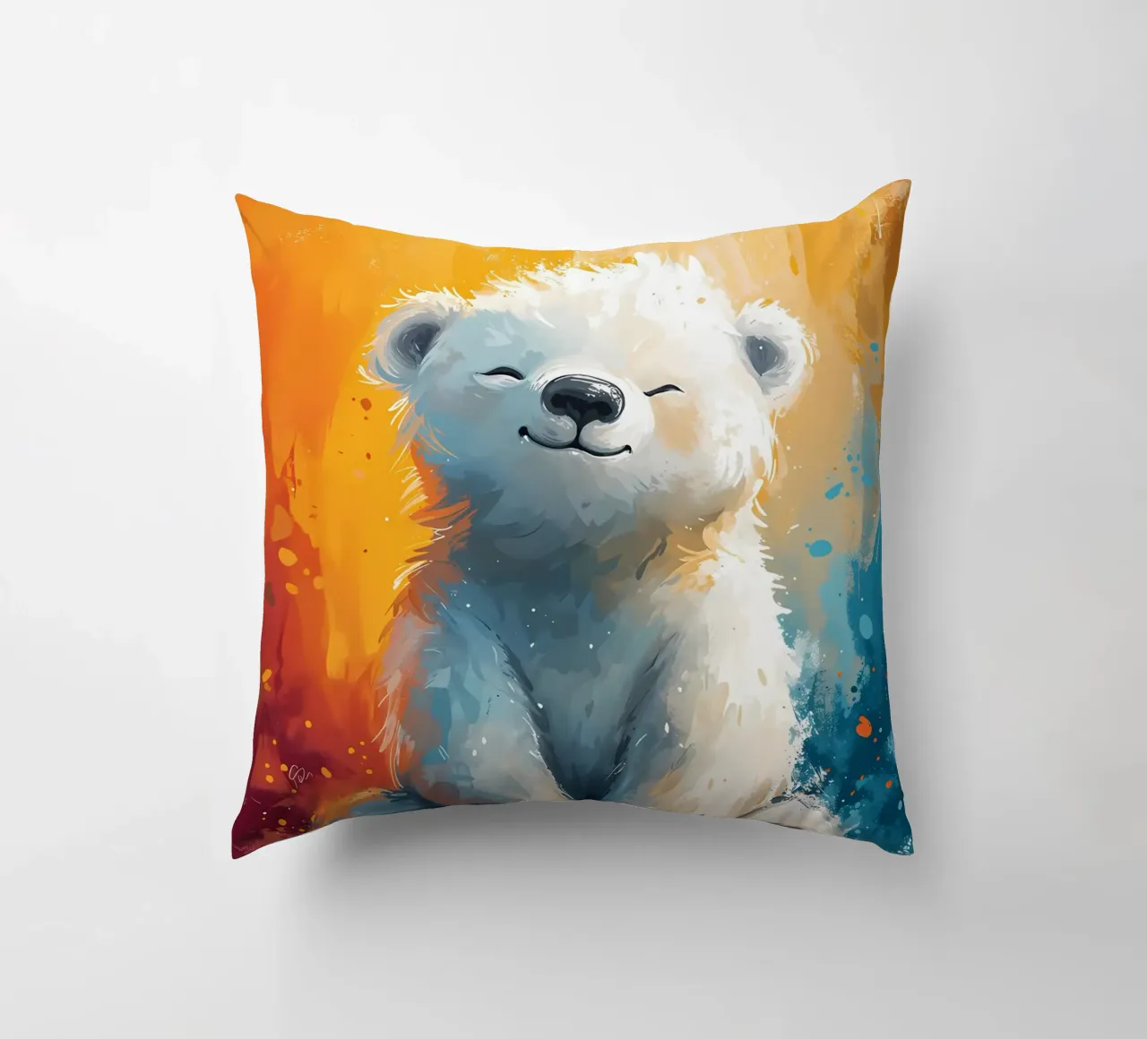 Sonniges Polar-Glück Kissen von Manh beo