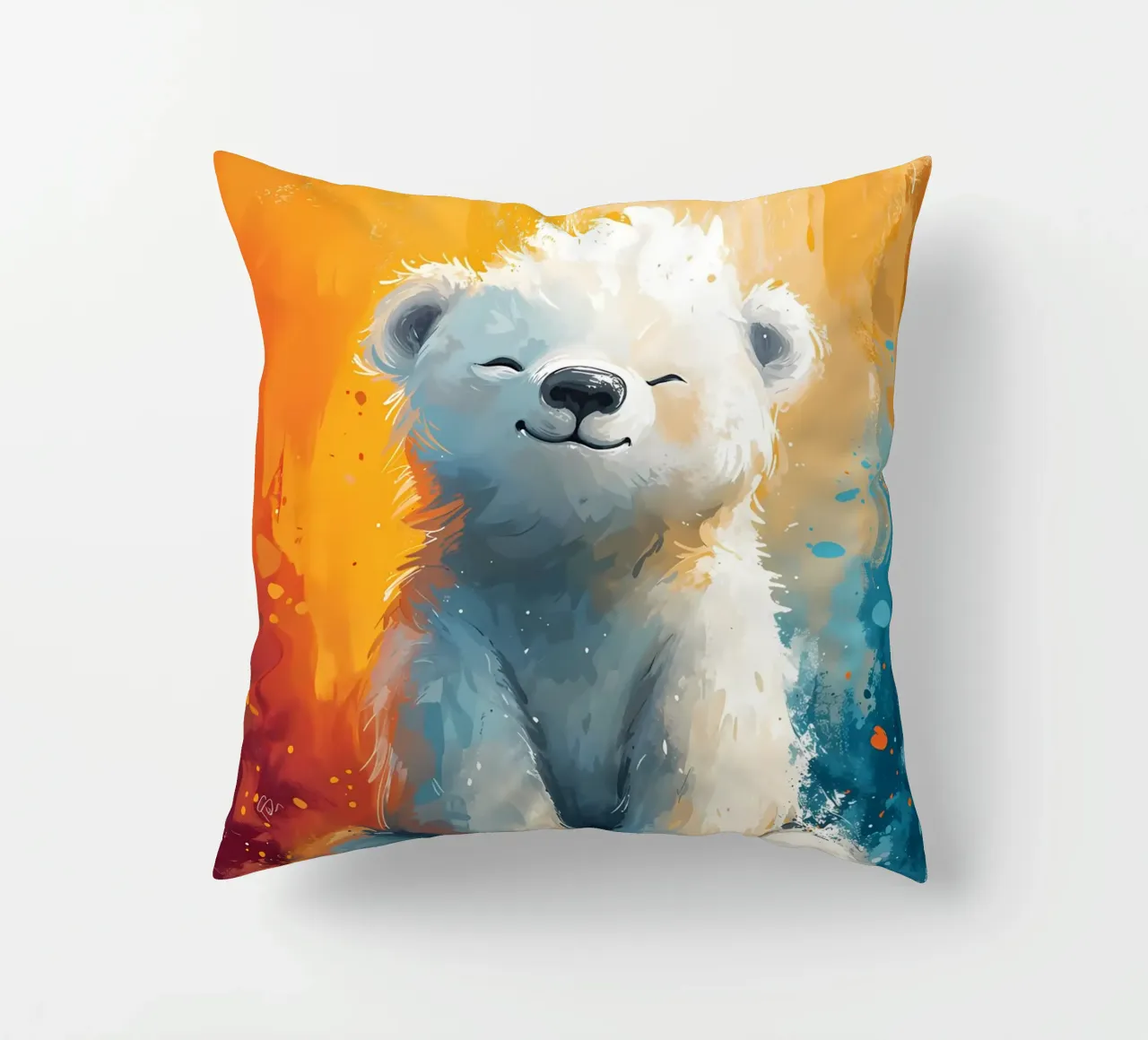 Sonniges Polar-Glück Kissen von Manh beo