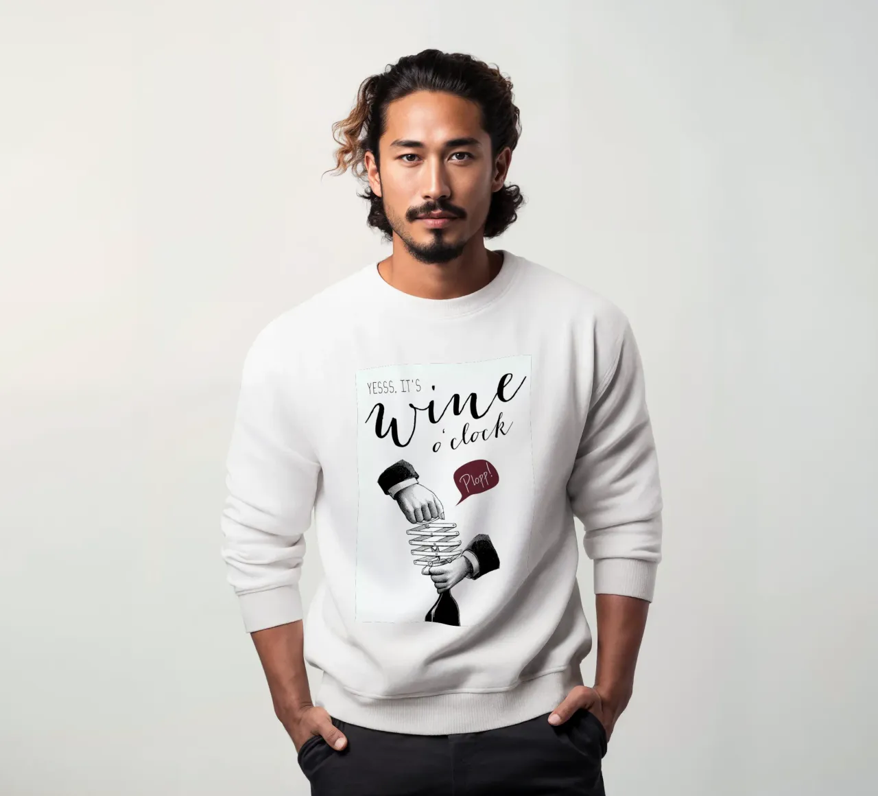 Wine o'clock Sweatshirt von Amy & Kurt