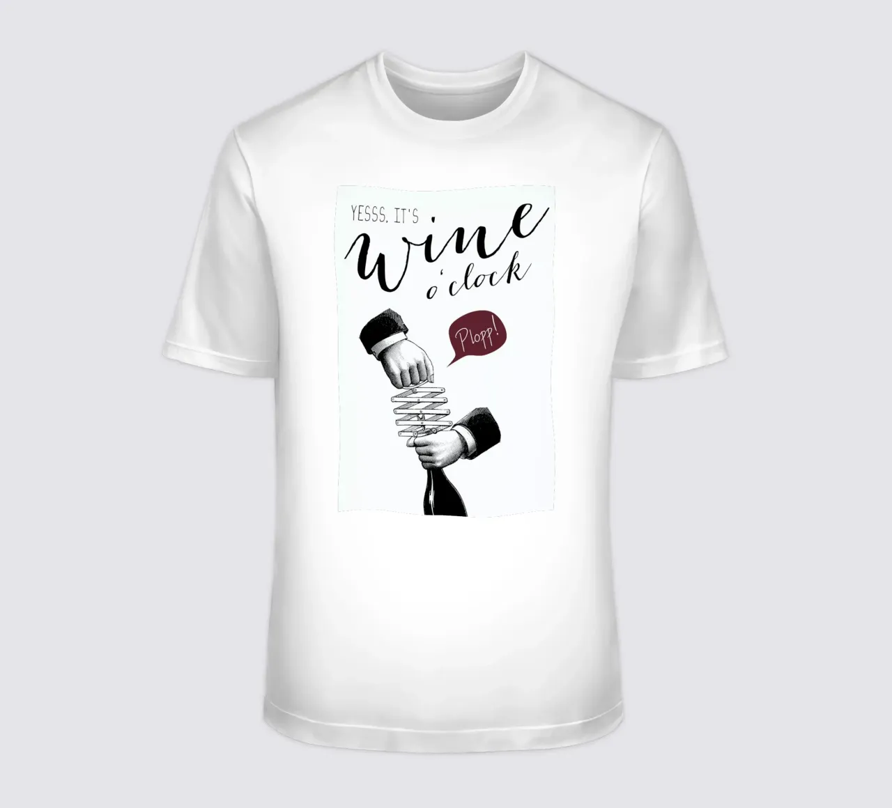 Wine o'clock t-shirt by Amy & Kurt