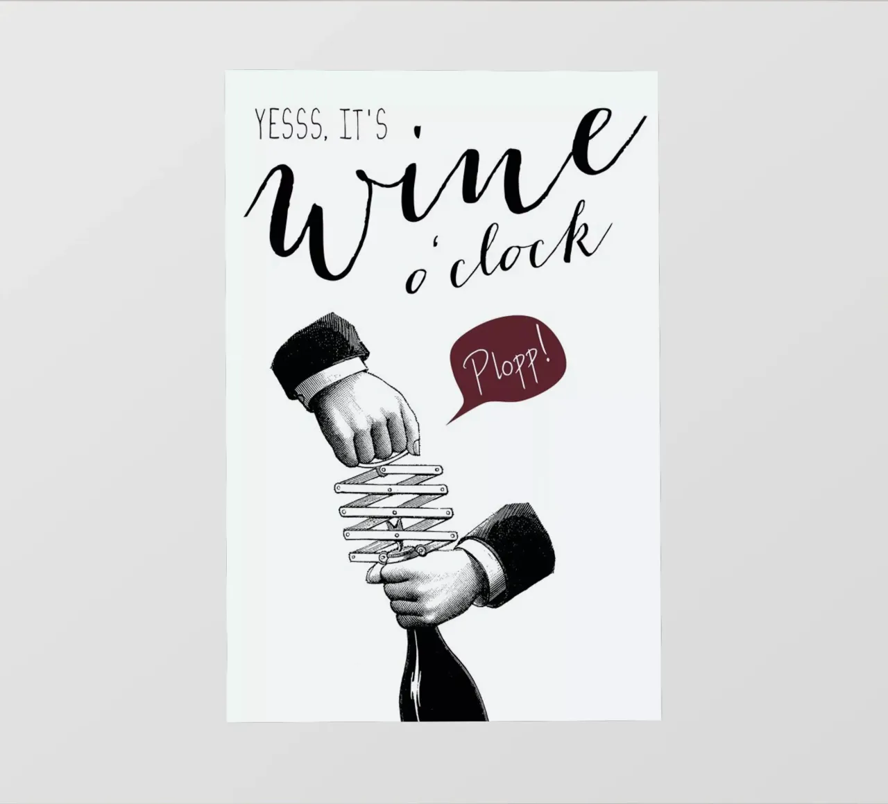 Wine o'clock telo in pvc da Amy & Kurt