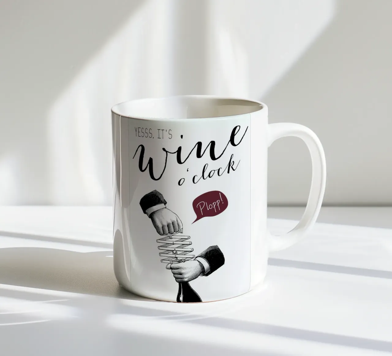 Wine o'clock tazza in ceramica da Amy & Kurt