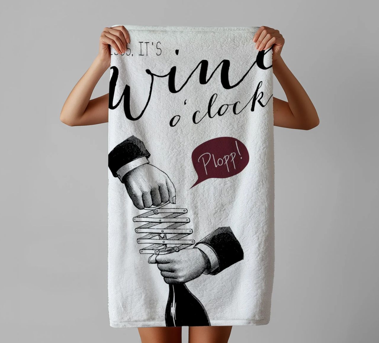 Wine o'clock asciugamano da bagno da Amy & Kurt