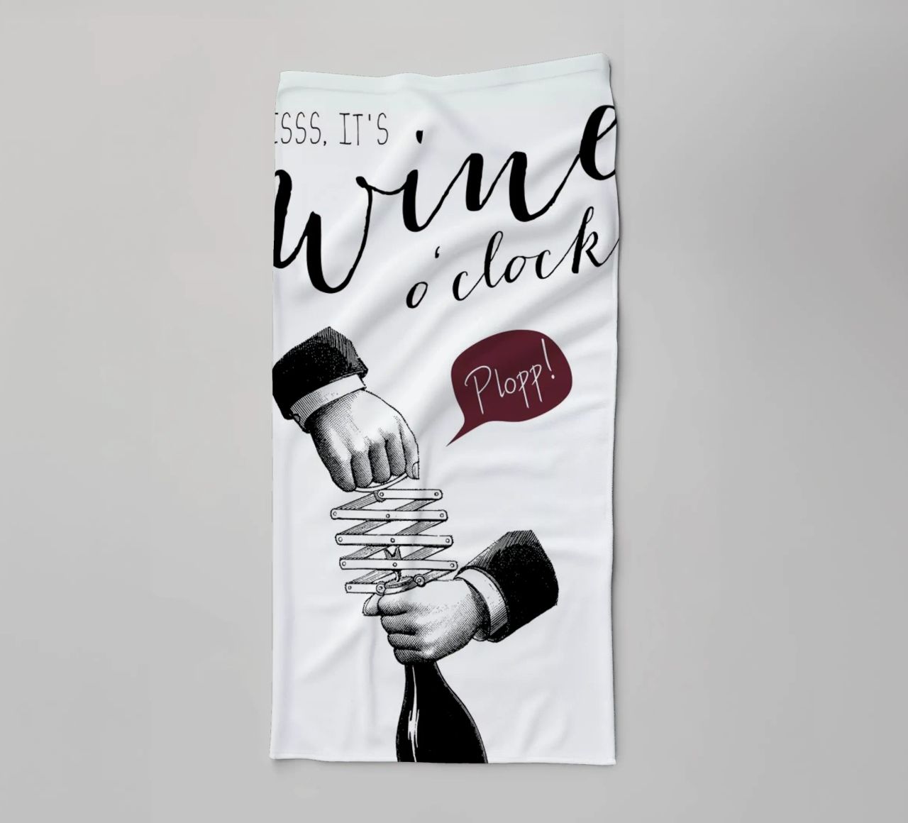 Wine o'clock asciugamano da bagno da Amy & Kurt