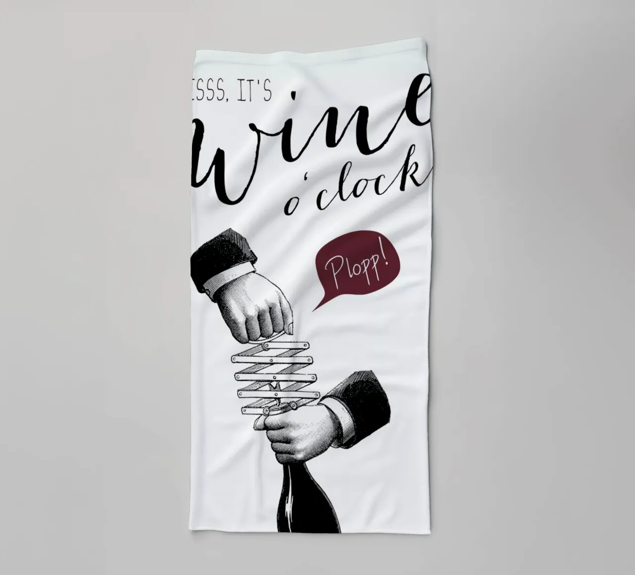 Wine o'clock toalla de baño de Amy & Kurt
