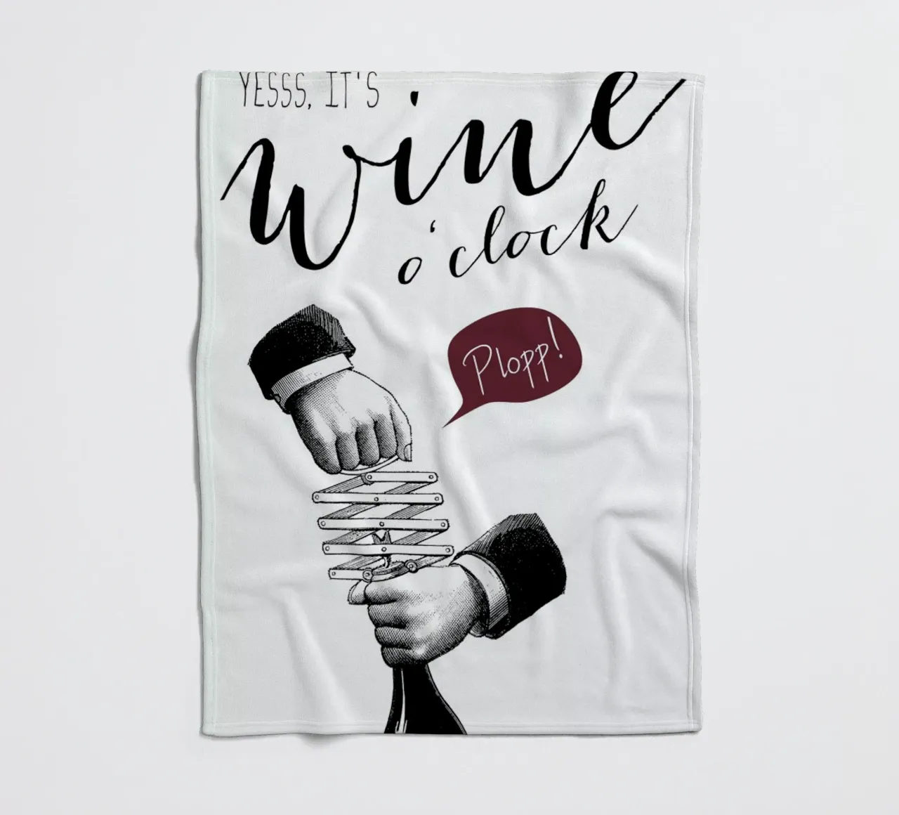 Wine o'clock coperta in pile da Amy & Kurt