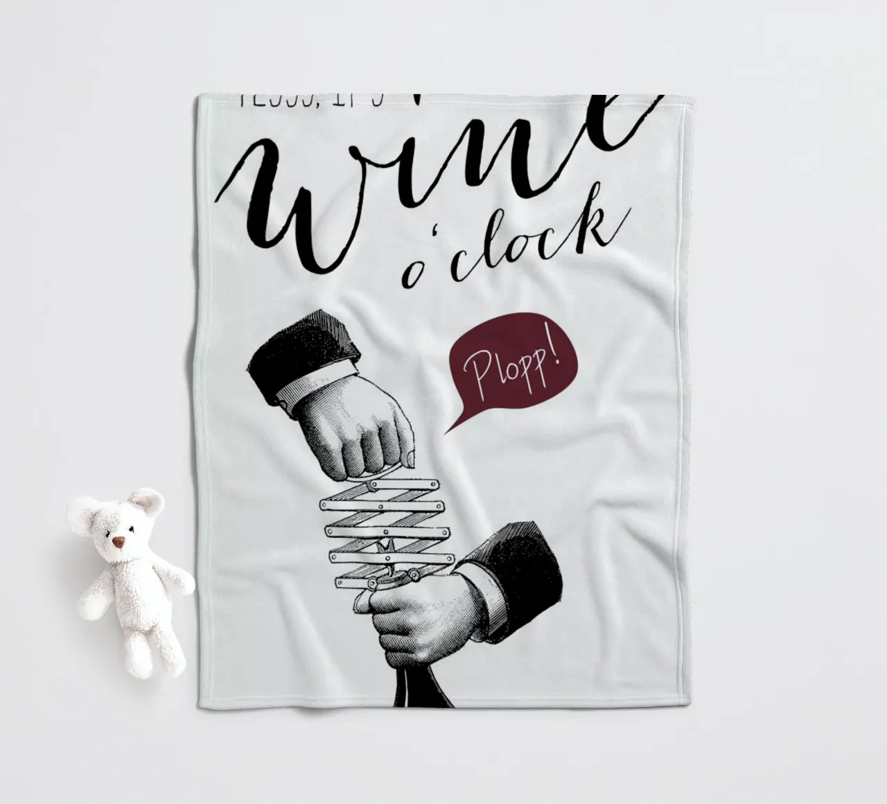 Wine o'clock coperta in pile da Amy & Kurt