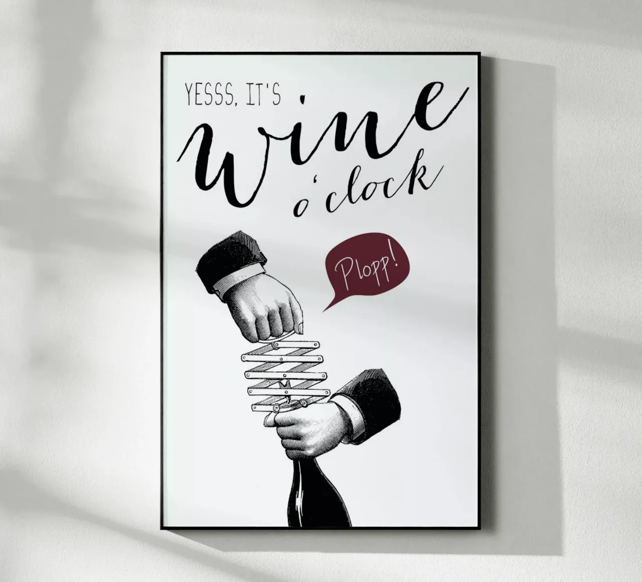 Wine o'clock acrylic glass by Amy & Kurt