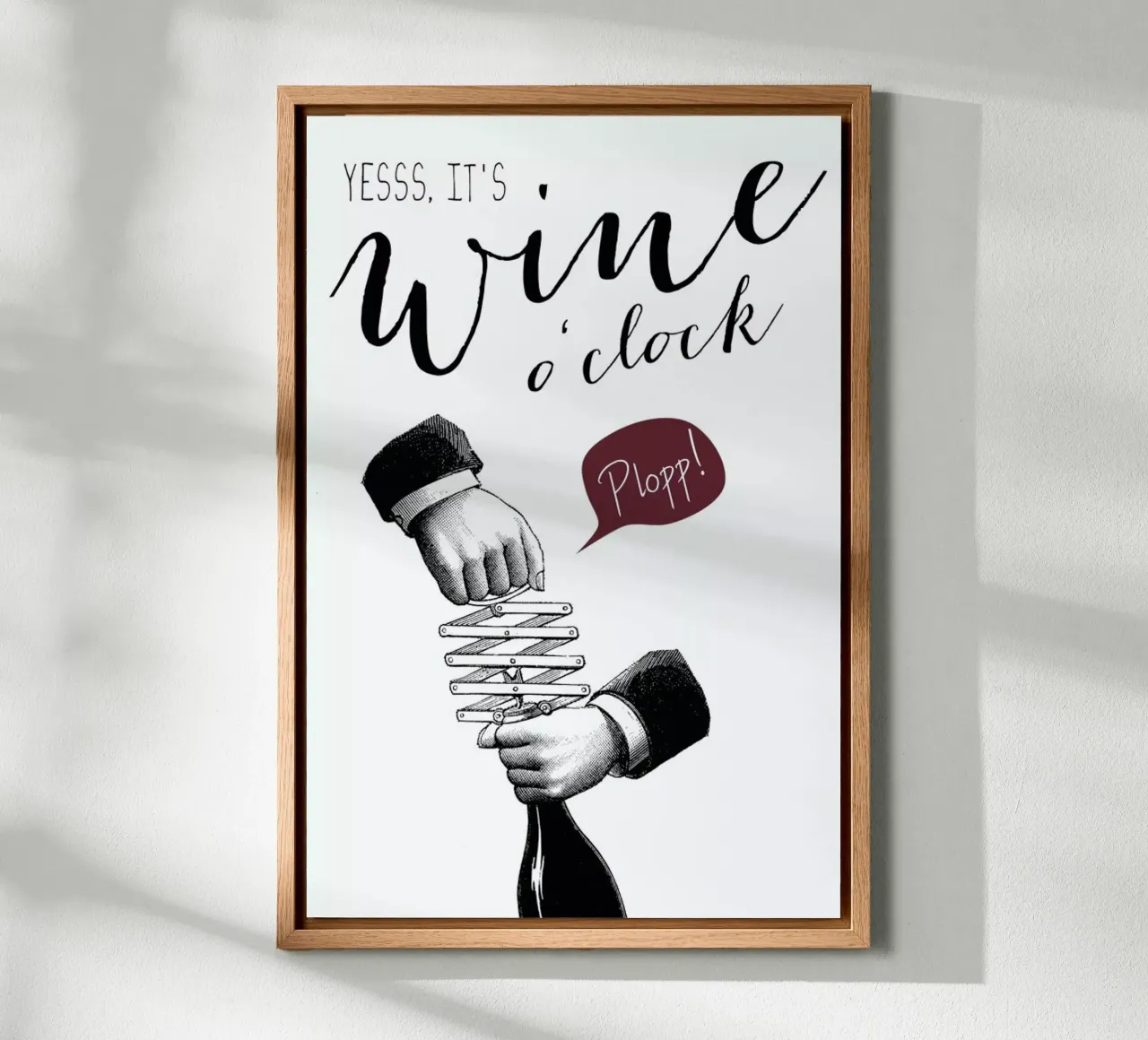 Wine o'clock alu-dibond by Amy & Kurt