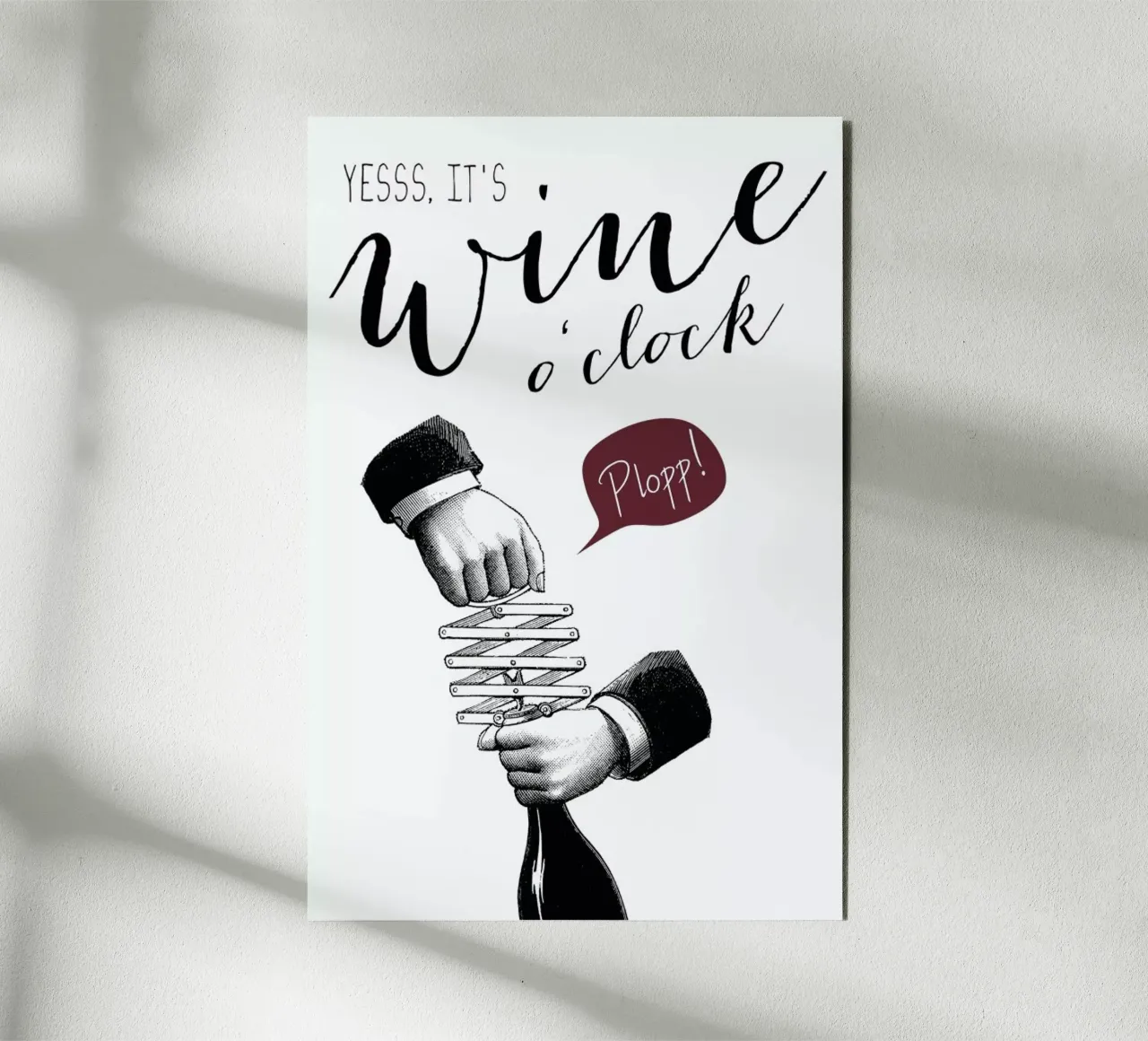 Wine o'clock alluminio dibond da Amy & Kurt