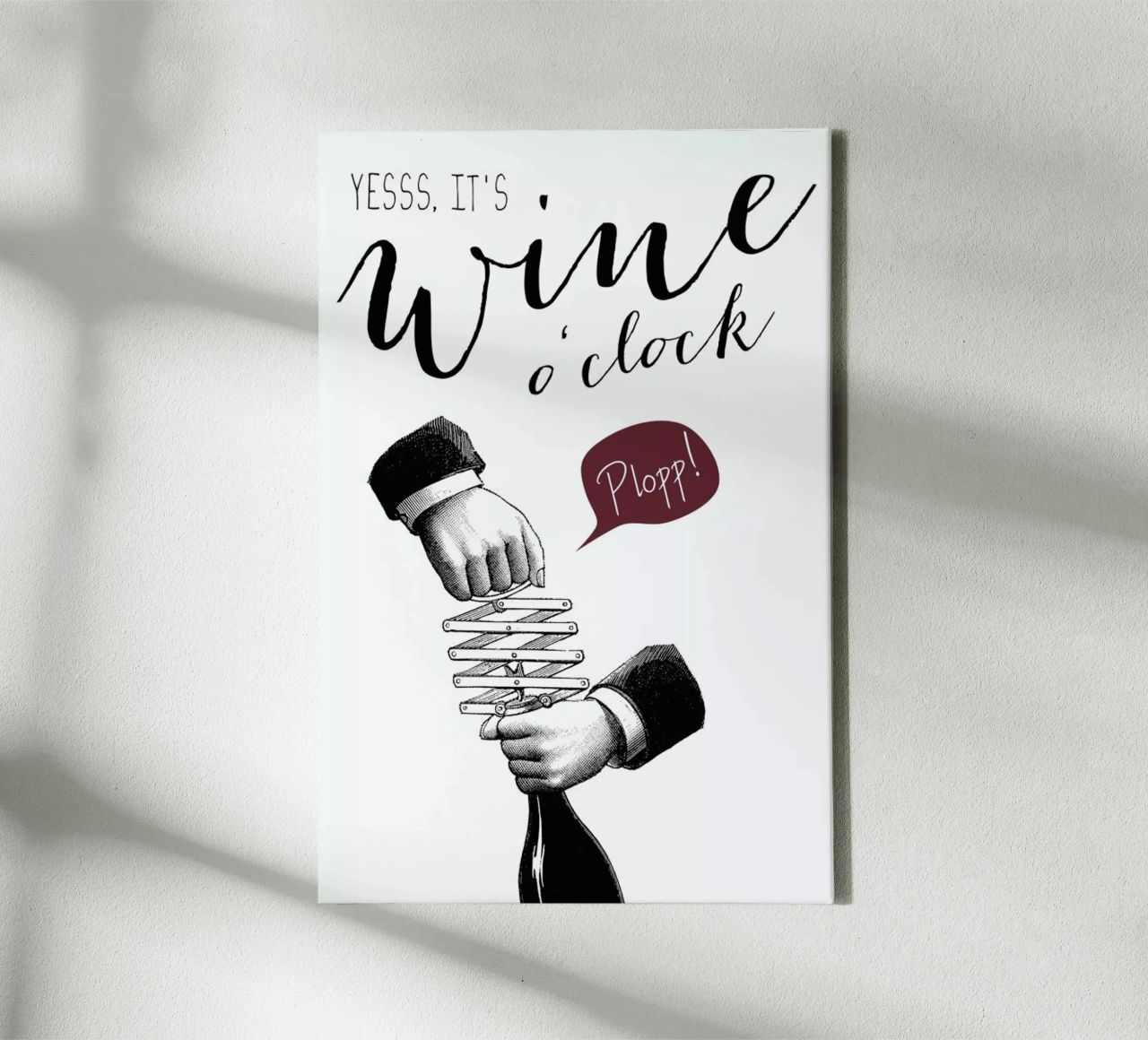Wine o'clock canvas van Amy & Kurt