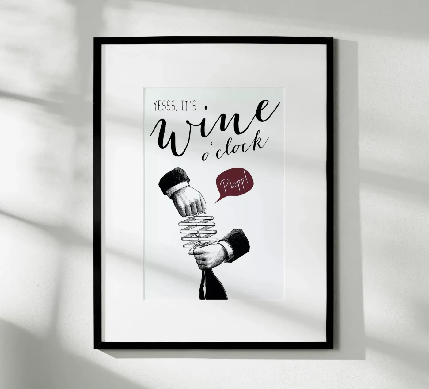 Wine o'clock poster by Amy & Kurt